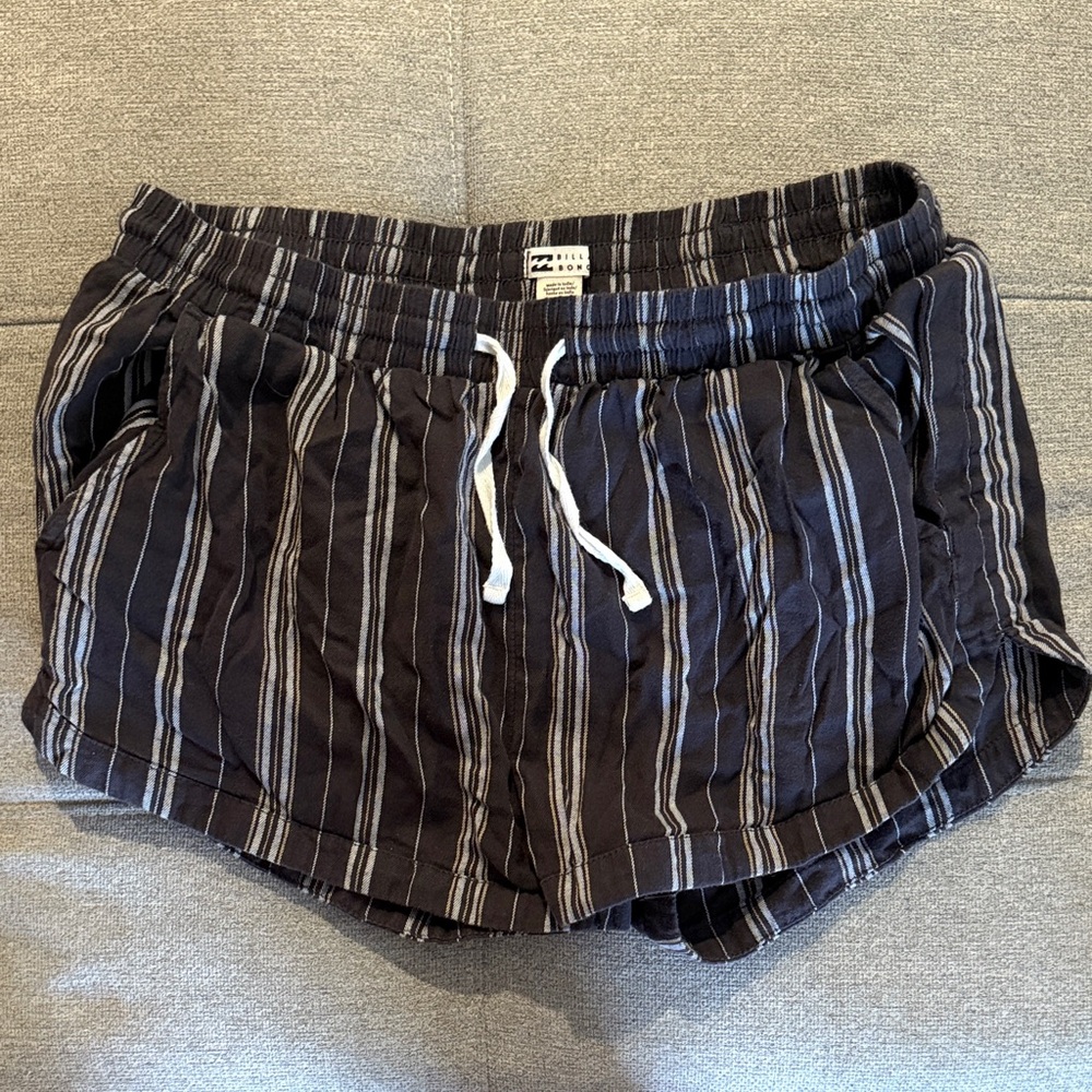 Billabong Black and White Striped Shorts